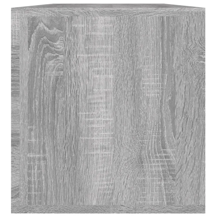 Boîte de rangement à disques vinyle Sonoma gris 71x34x36 cm - 4
