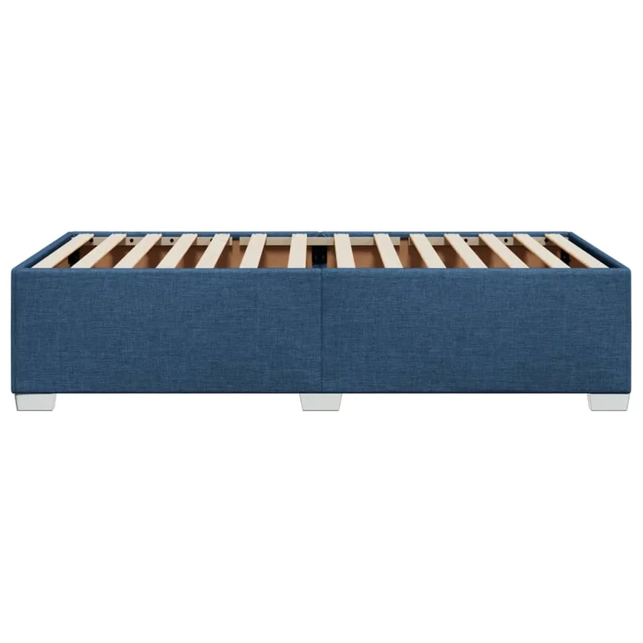 Cadre de lit sans matelas bleu 90x190 cm tissu - 5