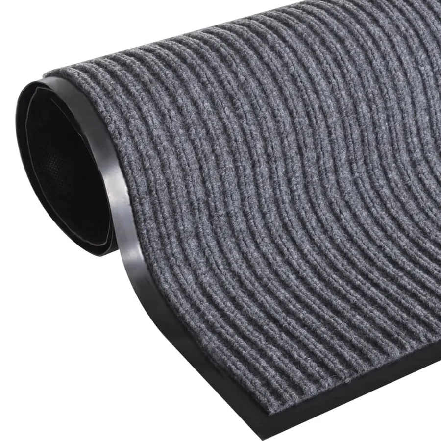 Tapis d'entrée gris 90 x 150 cm PVC - 2