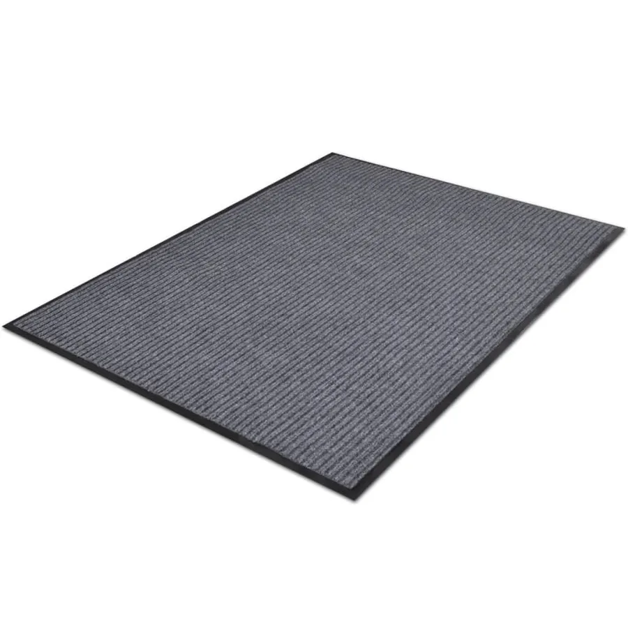Tapis d'entrée gris 90 x 150 cm PVC - 3