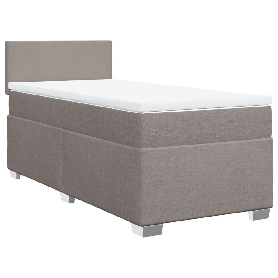 Sommier à lattes de lit avec matelas Taupe 90x190 cm Tissu - 2