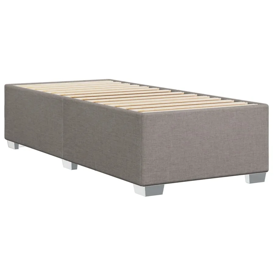 Sommier à lattes de lit avec matelas Taupe 90x190 cm Tissu - 8