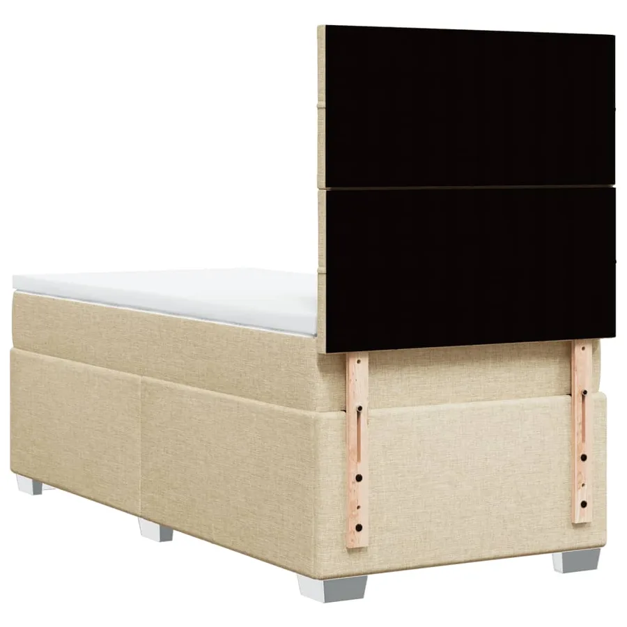 Sommier à lattes de lit avec matelas Crème 80x200 cm Tissu - 10