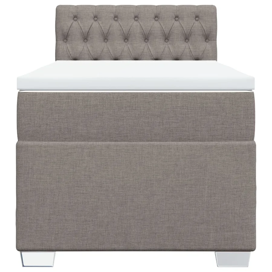Sommier à lattes de lit avec matelas Taupe 90x190 cm Tissu - 6