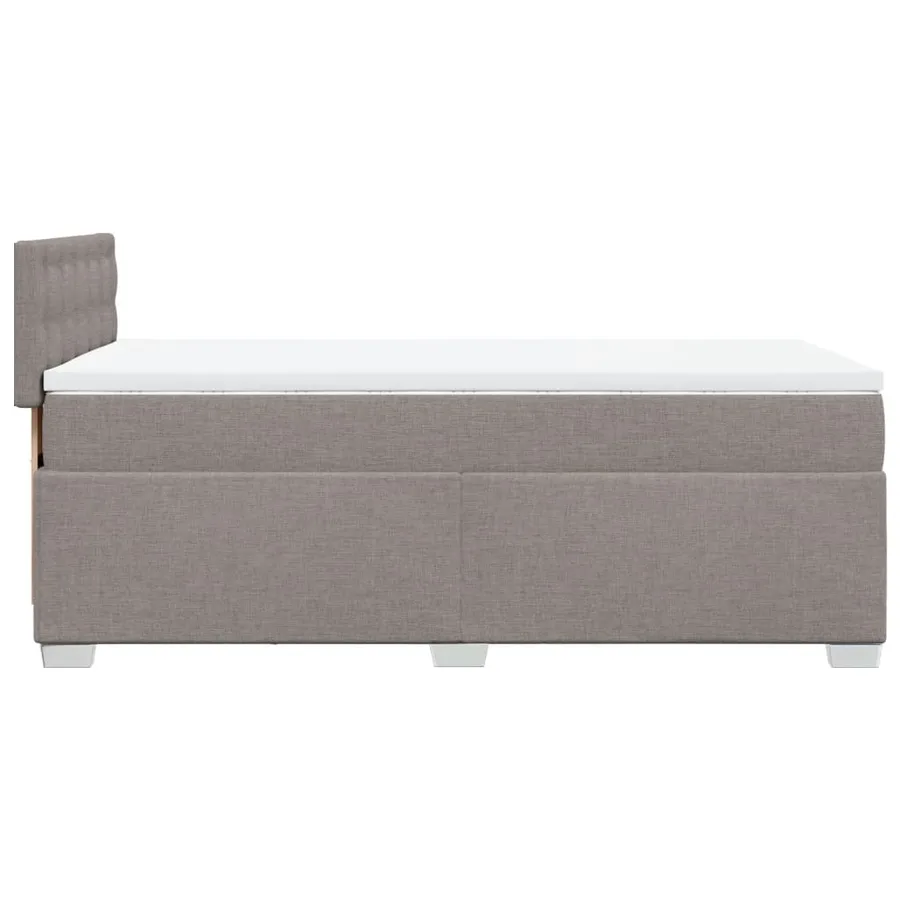 Sommier à lattes de lit avec matelas Taupe 90x190 cm Tissu - 5