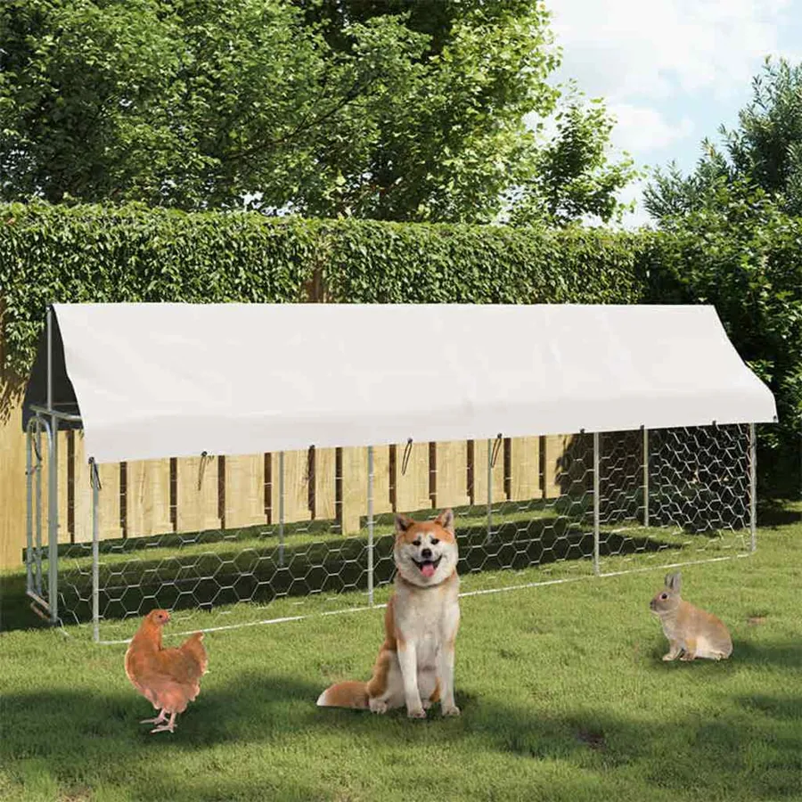Chenil extérieur avec toit 400x100x150 cm
