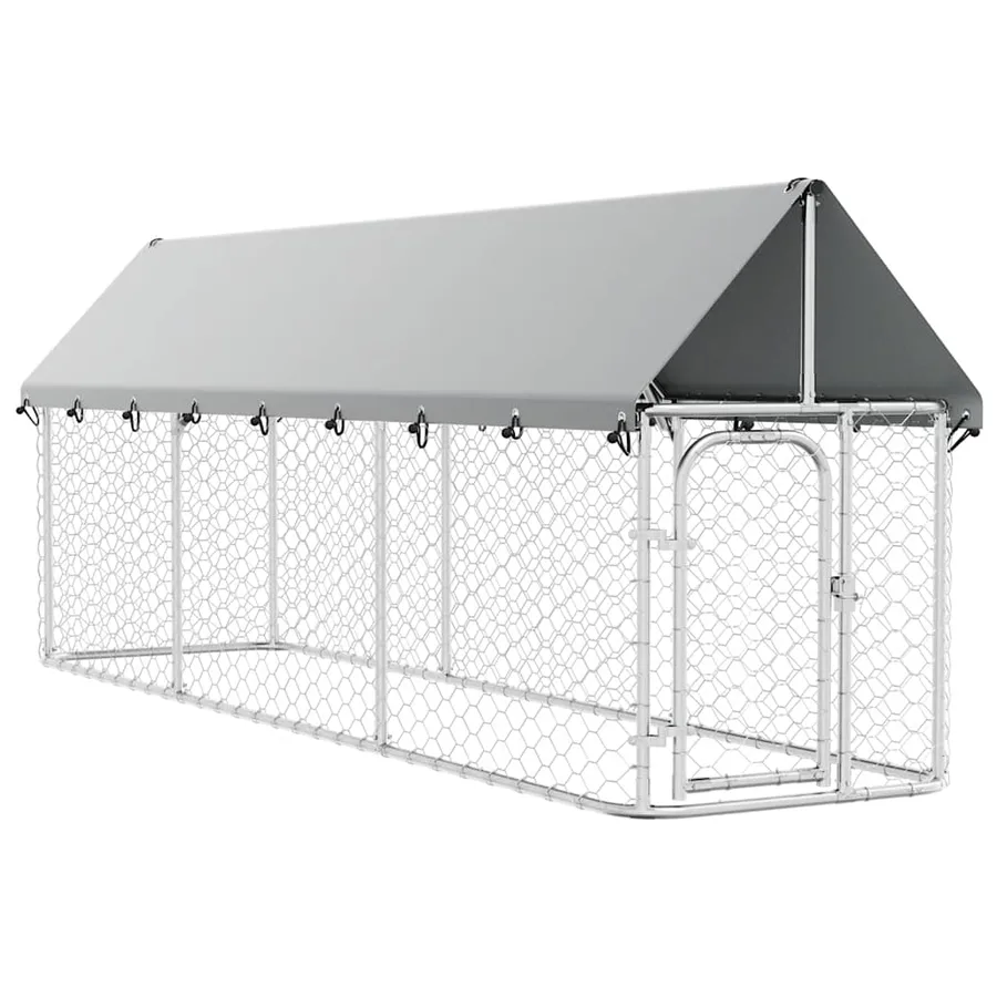 Chenil extérieur avec toit 400x100x150 cm - 2