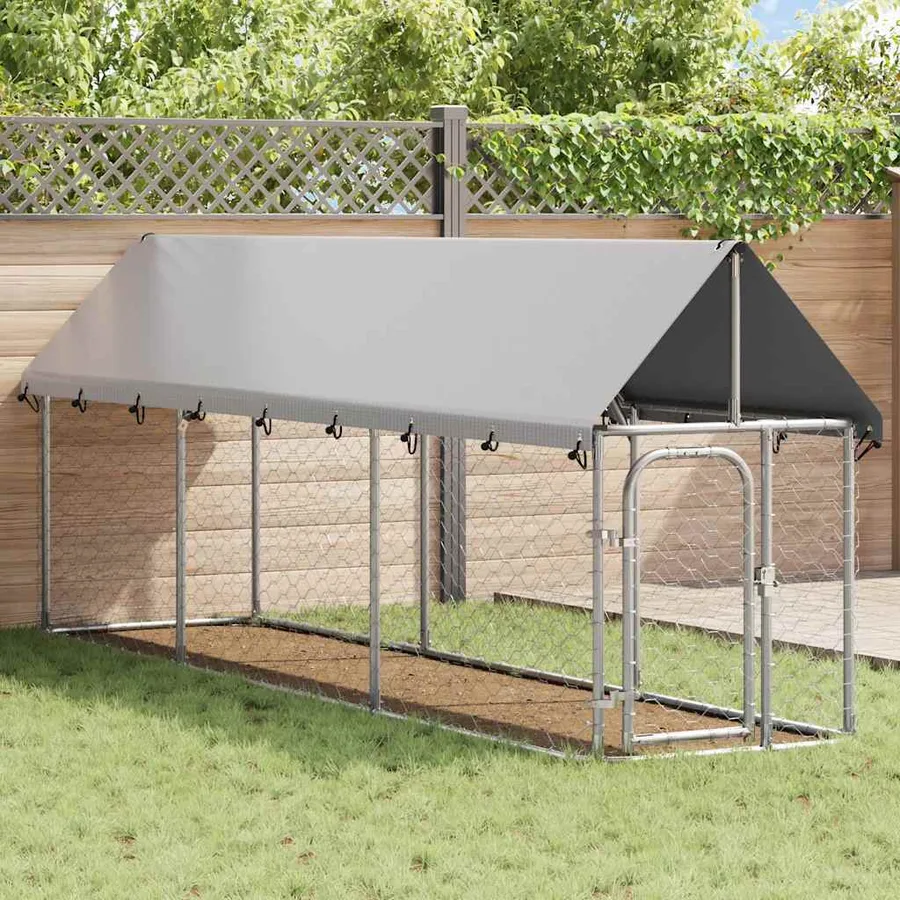 Chenil extérieur avec toit 400x100x150 cm - 3