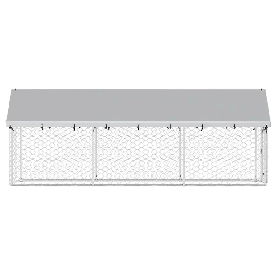 Chenil extérieur avec toit 400x100x150 cm - 8