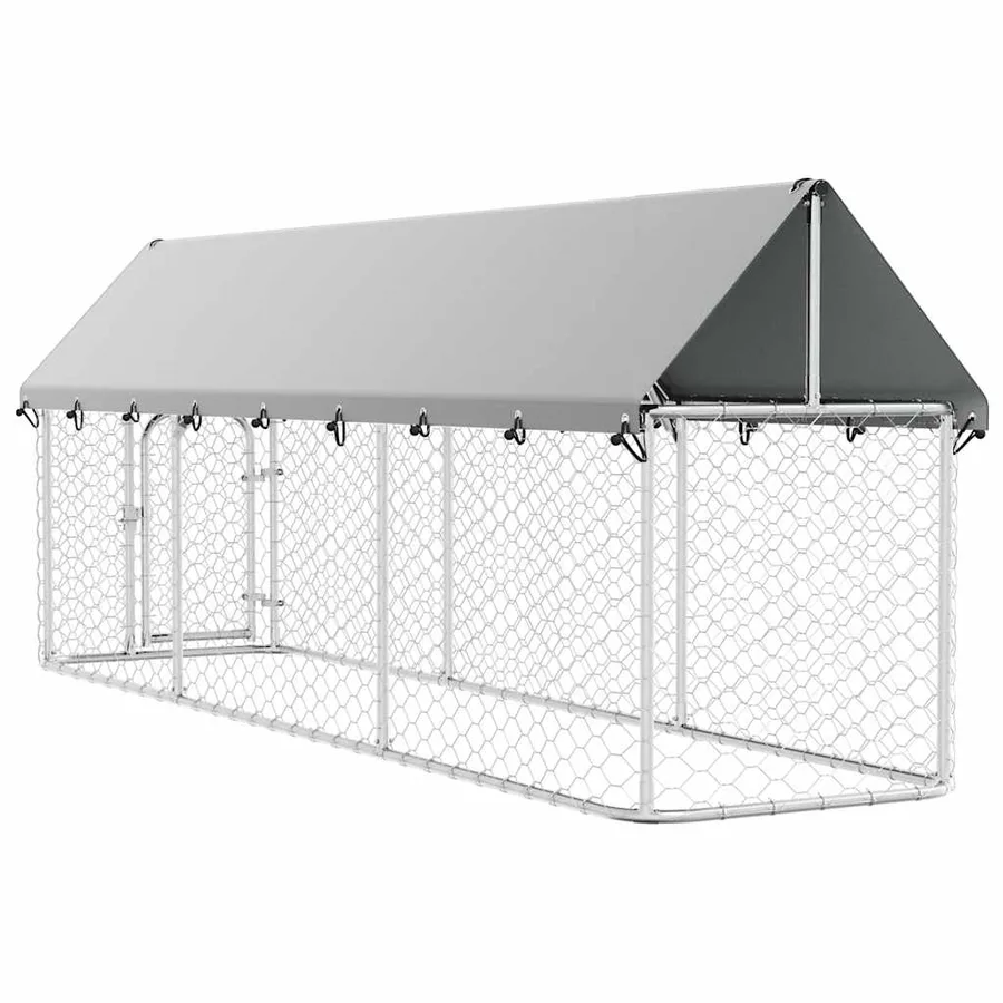 Chenil extérieur avec toit 400x100x150 cm - 9