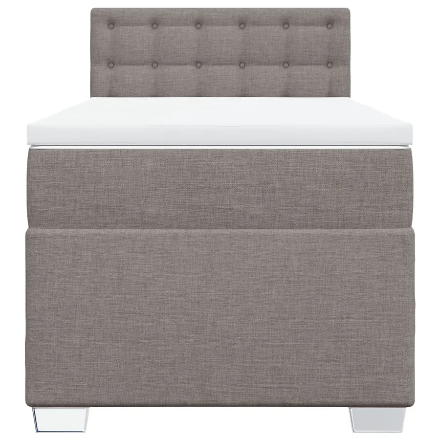 Sommier à lattes de lit avec matelas Taupe 90x190 cm Tissu - 6