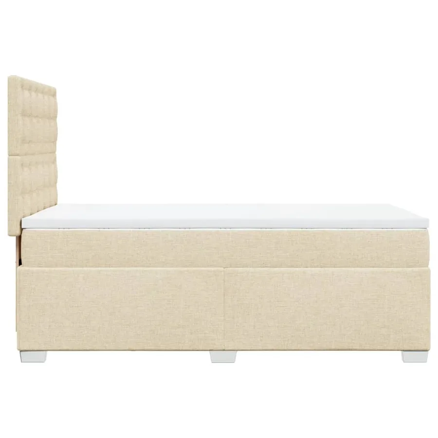 Sommier à lattes de lit avec matelas Crème 80x200 cm Tissu - 11