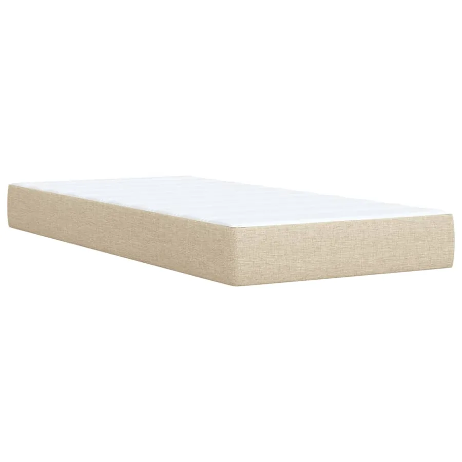 Sommier à lattes de lit avec matelas Crème 80x200 cm Tissu - 9