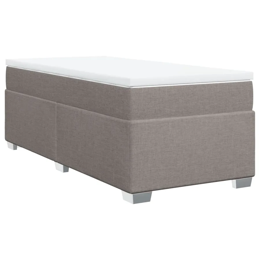 Sommier à lattes de lit avec matelas Taupe 90x190 cm Tissu - 2