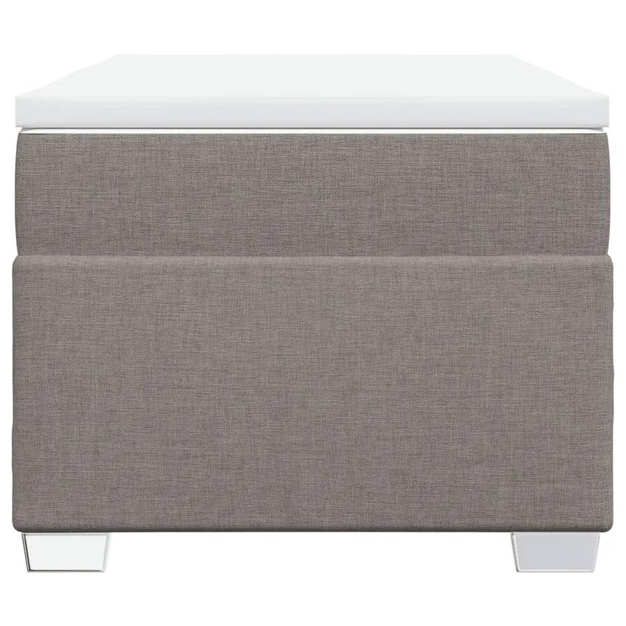 Sommier à lattes de lit avec matelas Taupe 90x190 cm Tissu - 4