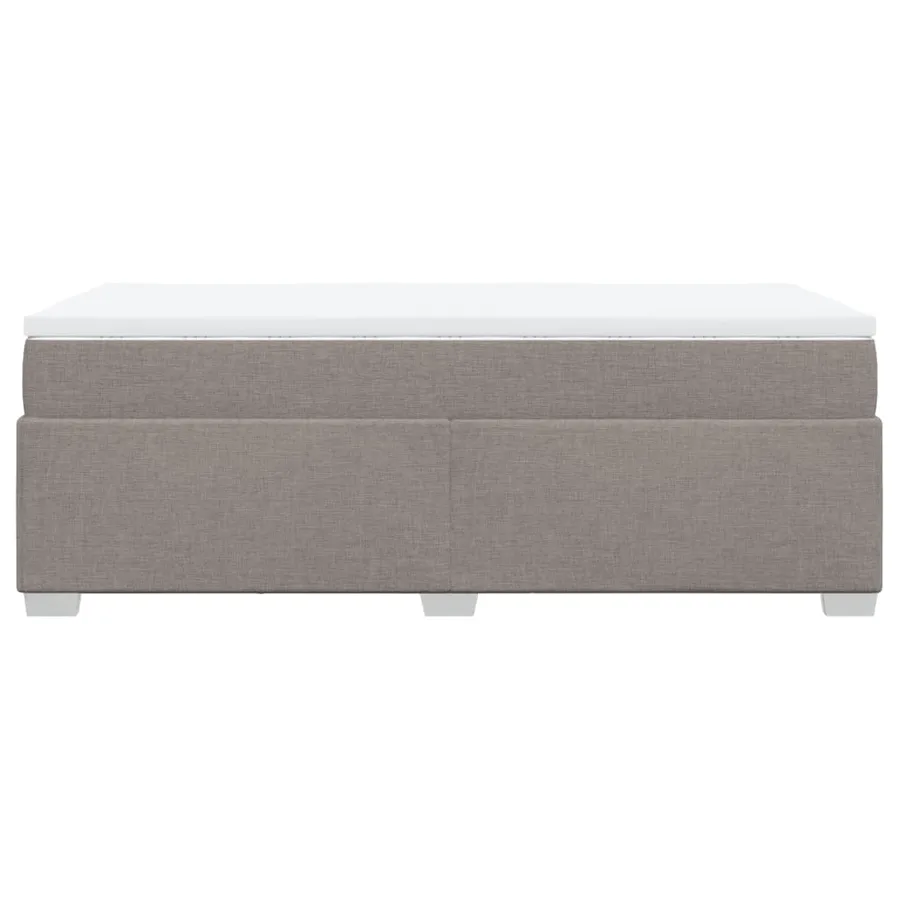Sommier à lattes de lit avec matelas Taupe 90x190 cm Tissu - 8