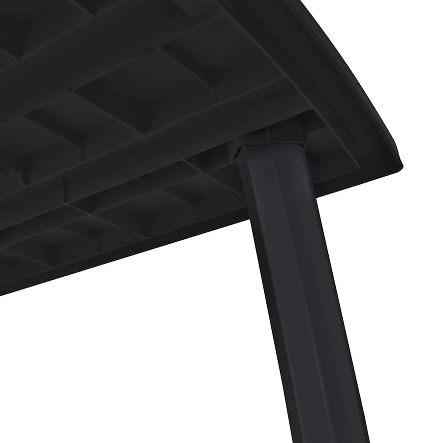 9 pcs outdoor dining set Plastic Anthracite - 12