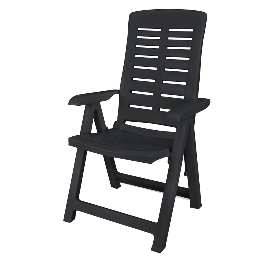 9 pcs outdoor dining set Plastic Anthracite - 3