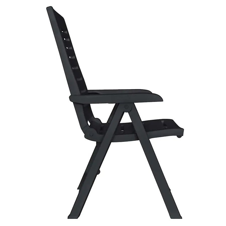 9 pcs outdoor dining set Plastic Anthracite - 4