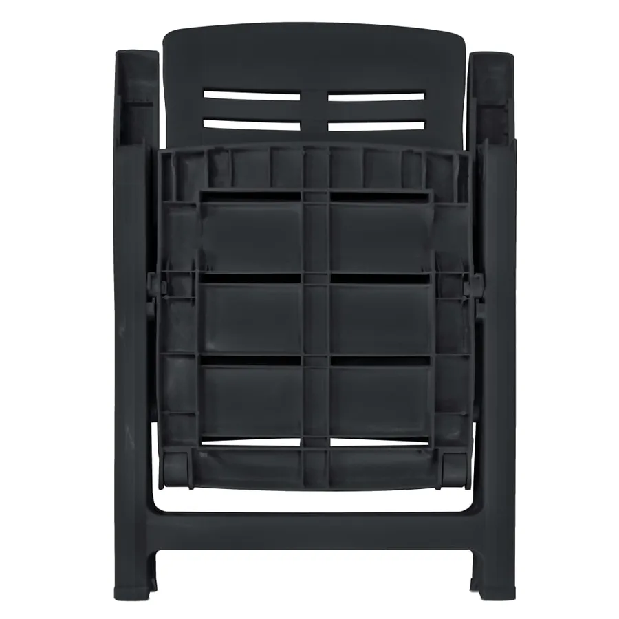 9 pcs outdoor dining set Plastic Anthracite - 7
