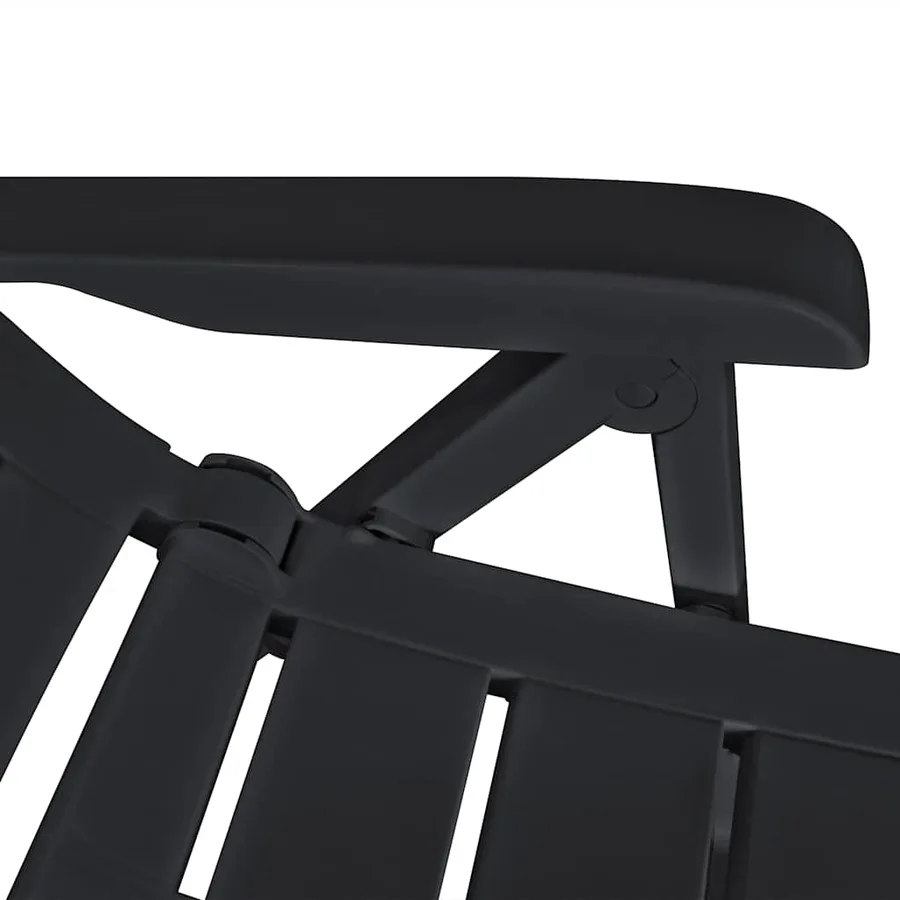 Ensemble à manger d'extérieur 9 pcs Plastique Anthracite - 8