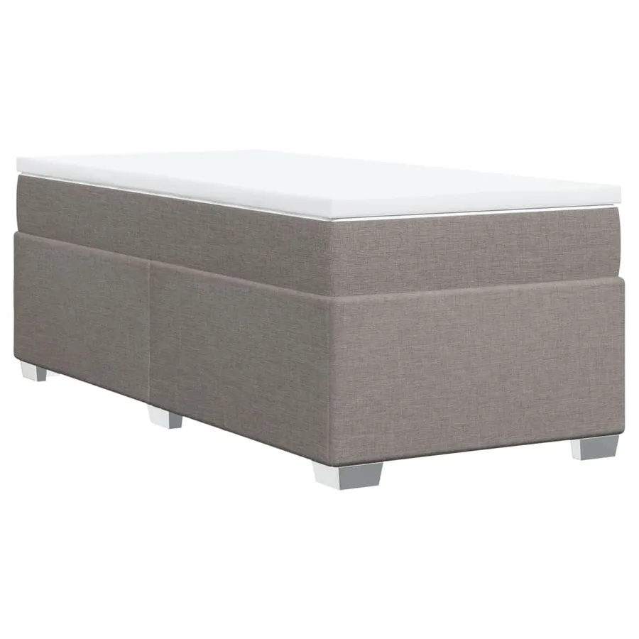 Sommier à lattes de lit avec matelas Taupe 80x200 cm Tissu - 9