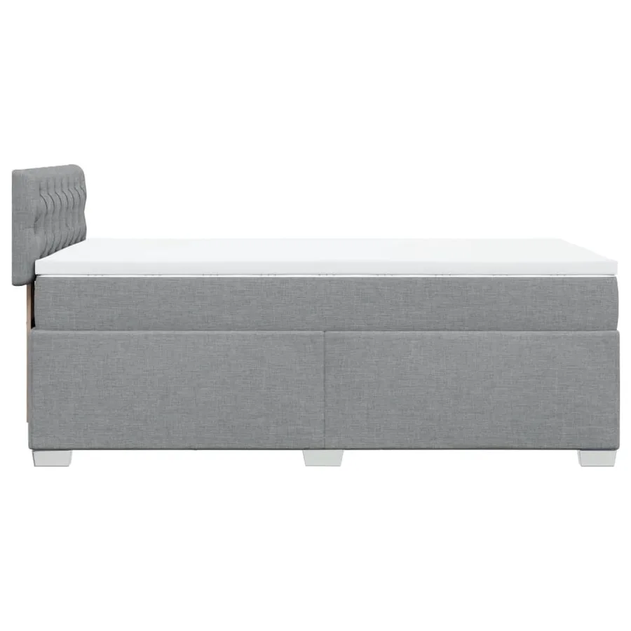 Sommier à lattes de lit avec matelas Gris clair 100x200cm Tissu - 5