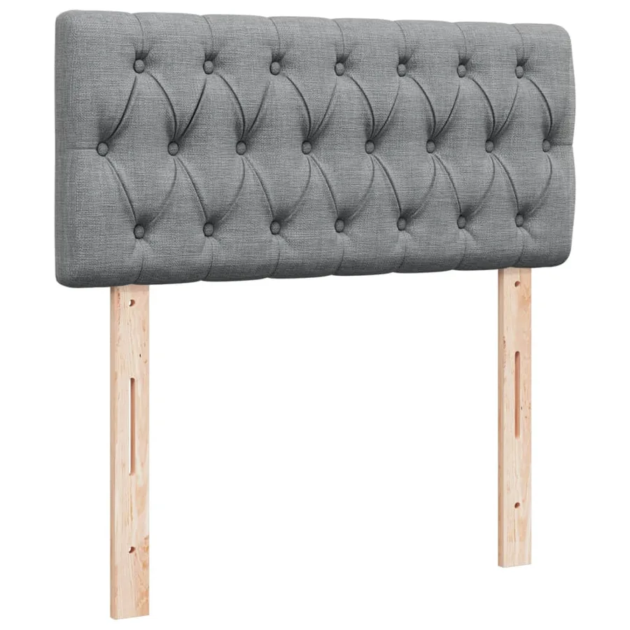 Sommier à lattes de lit avec matelas Gris clair 100x200cm Tissu - 7