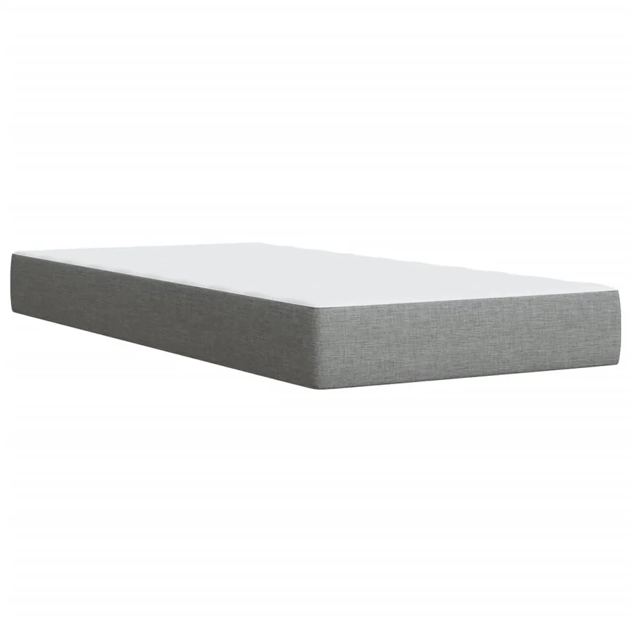 Sommier à lattes de lit avec matelas Gris clair 100x200cm Tissu - 6