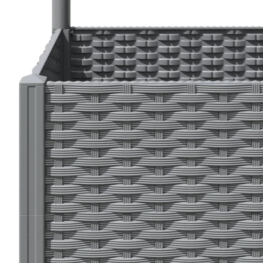 Planter with trellis Light grey 80x40x136 cm PP - 6