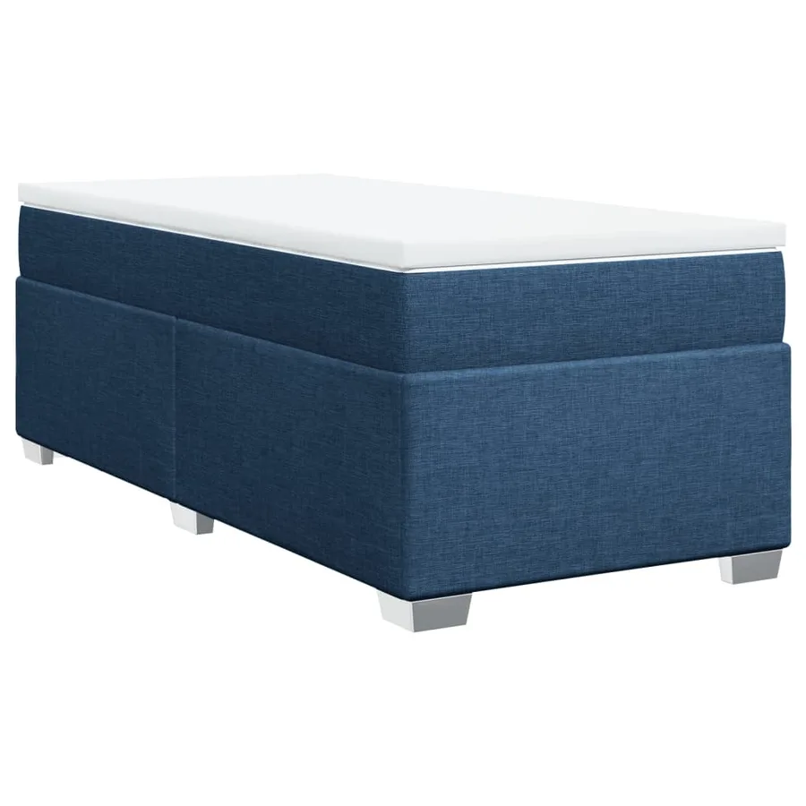 Sommier à lattes de lit avec matelas Bleu 100x200 cm Tissu - 2