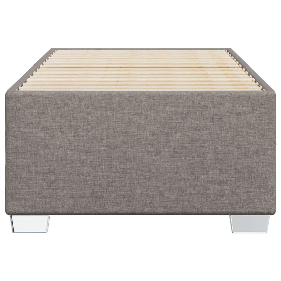 Cadre de lit sans matelas taupe 100x200 cm tissu - 4