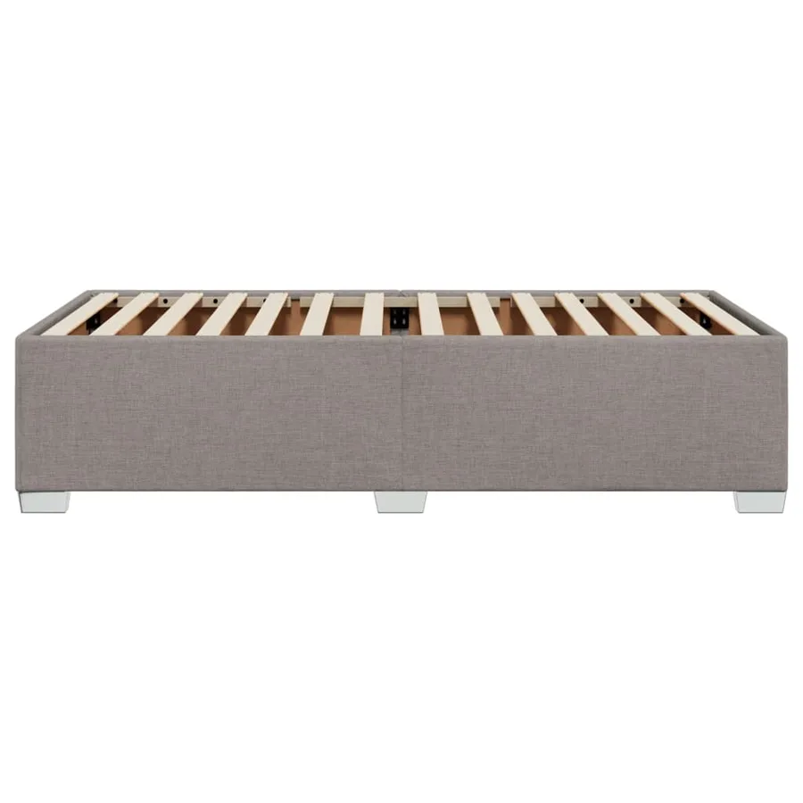 Cadre de lit sans matelas taupe 100x200 cm tissu - 5
