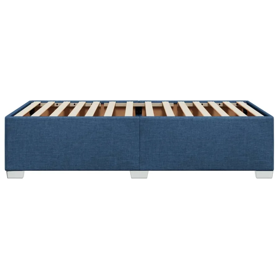 Cadre de lit sans matelas bleu 100x200 cm tissu - 5