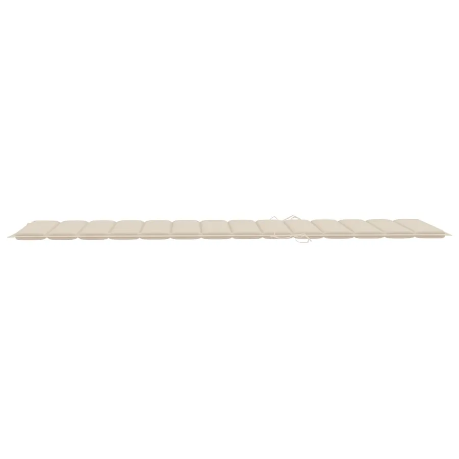 Chaise longue de jardin avec coussin Bois d'acacia solide - 14