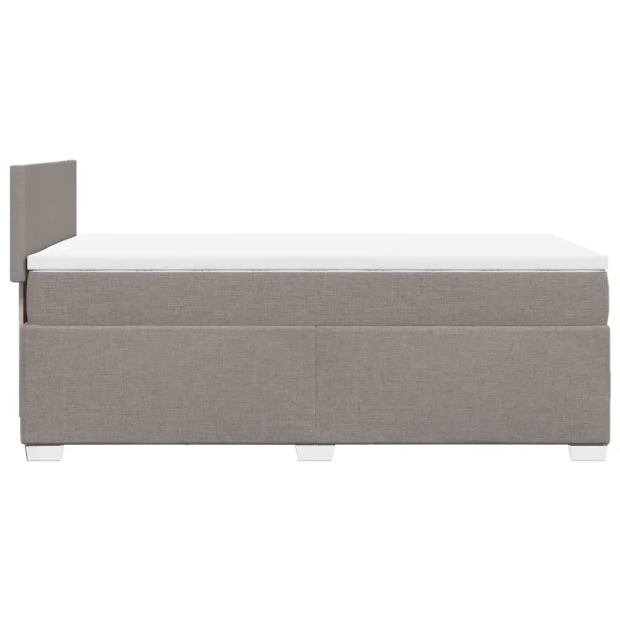 Sommier à lattes de lit avec matelas Taupe 100x200 cm Tissu - 5
