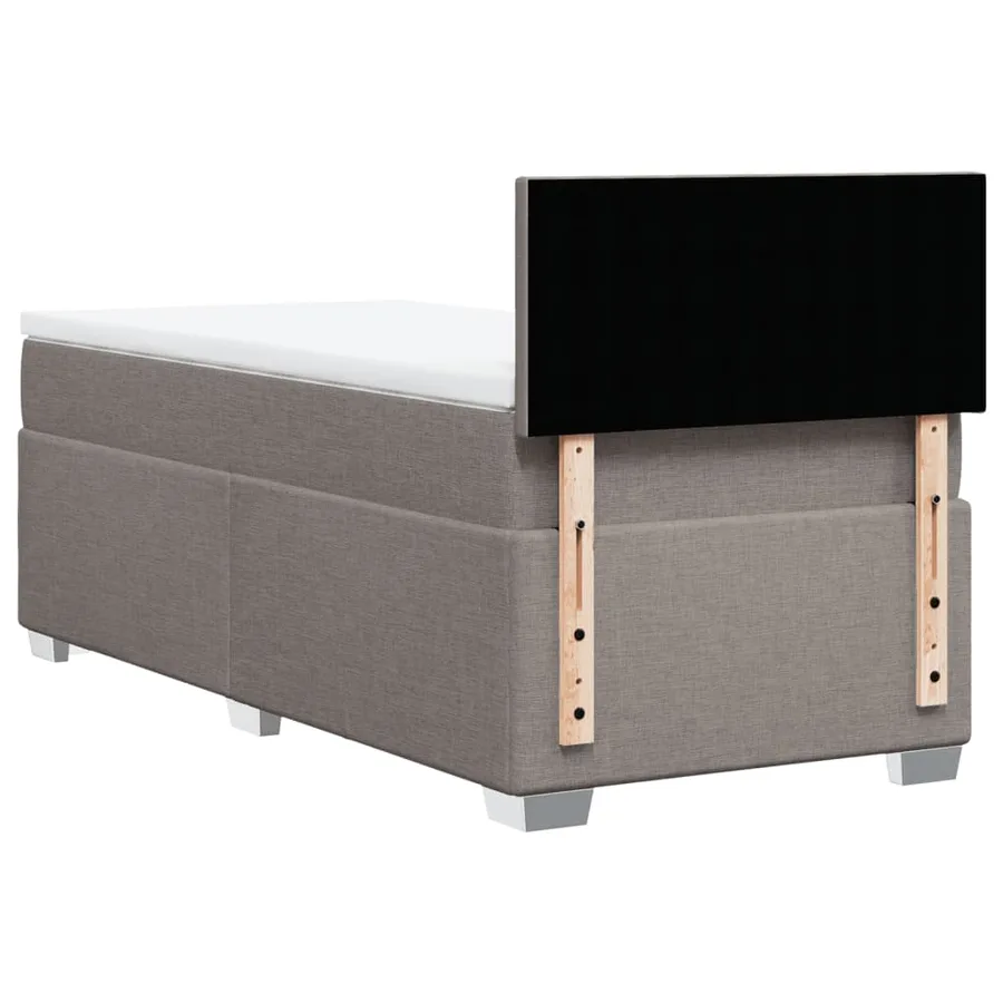 Sommier à lattes de lit avec matelas Taupe 100x200 cm Tissu - 6