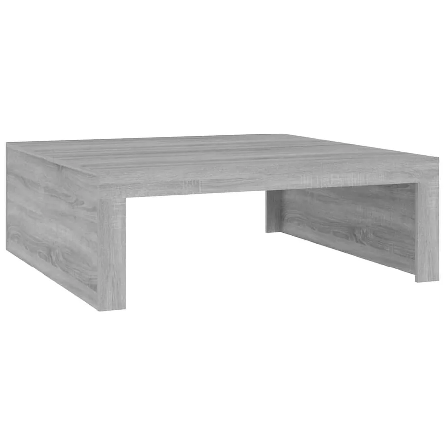 Table basse Sonoma gris 100x100x35 cm Bois d'ingénierie - 5