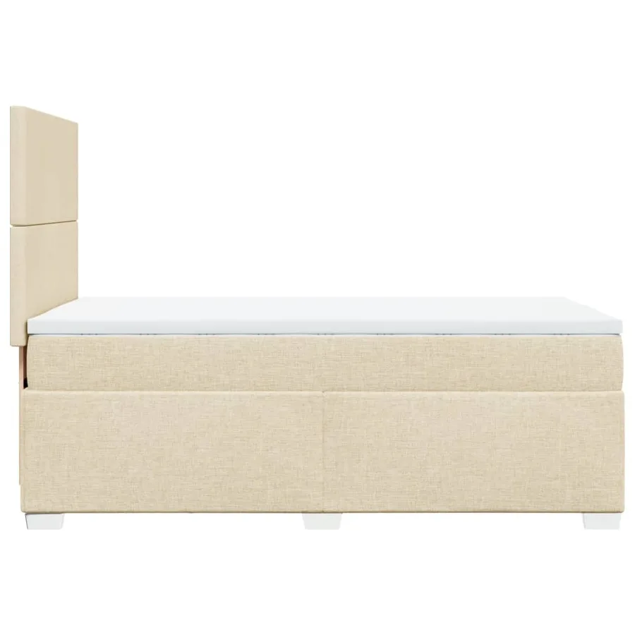 Sommier à lattes de lit avec matelas Crème 100x200 cm Tissu - 11