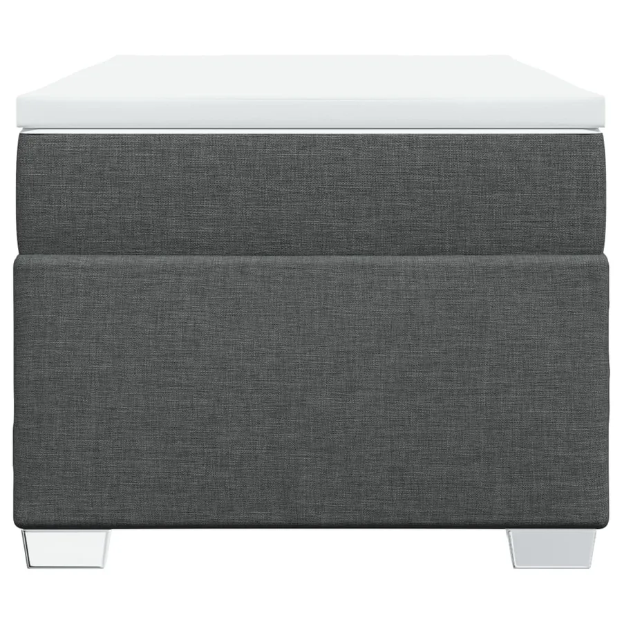 Sommier à lattes de lit avec matelas Gris foncé 90x200 cm Tissu - 4