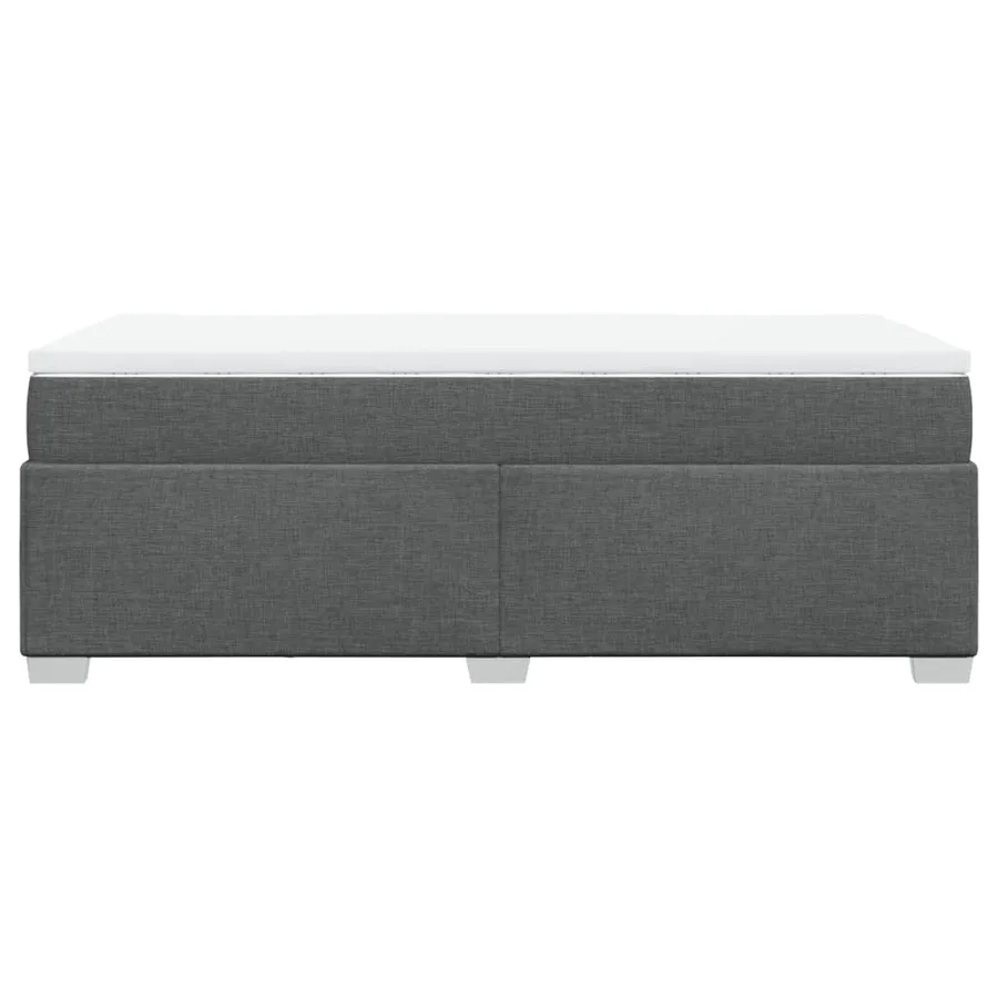 Sommier à lattes de lit avec matelas Gris foncé 90x200 cm Tissu - 8