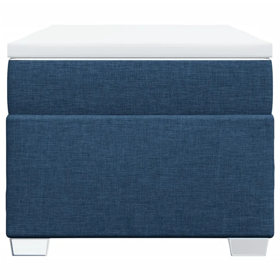 Sommier à lattes de lit avec matelas Bleu 90x200 cm Tissu - 4