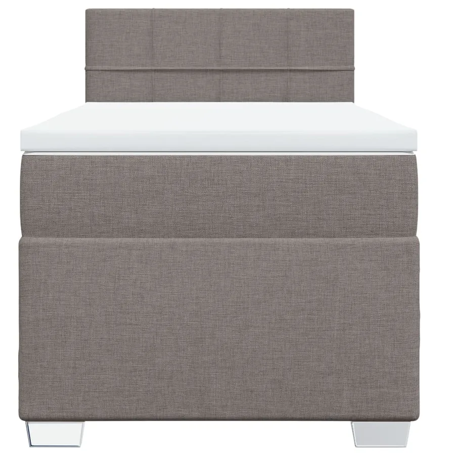 Sommier à lattes de lit avec matelas Taupe 90x200 cm Tissu - 6