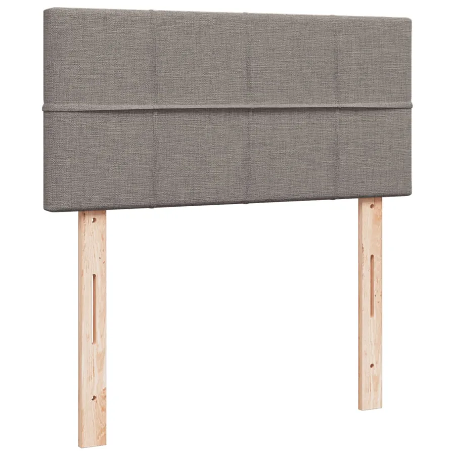 Sommier à lattes de lit avec matelas Taupe 90x200 cm Tissu - 7