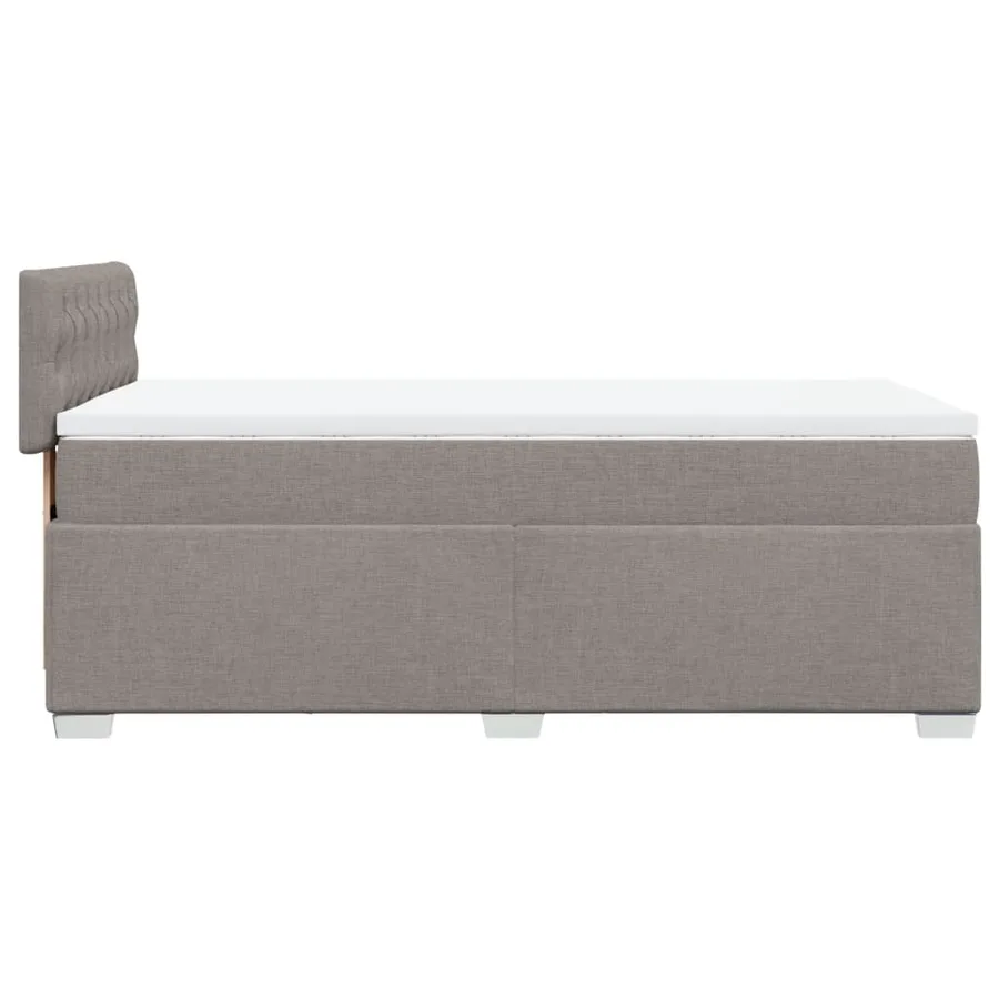 Sommier à lattes de lit avec matelas Taupe 90x200 cm Tissu - 11