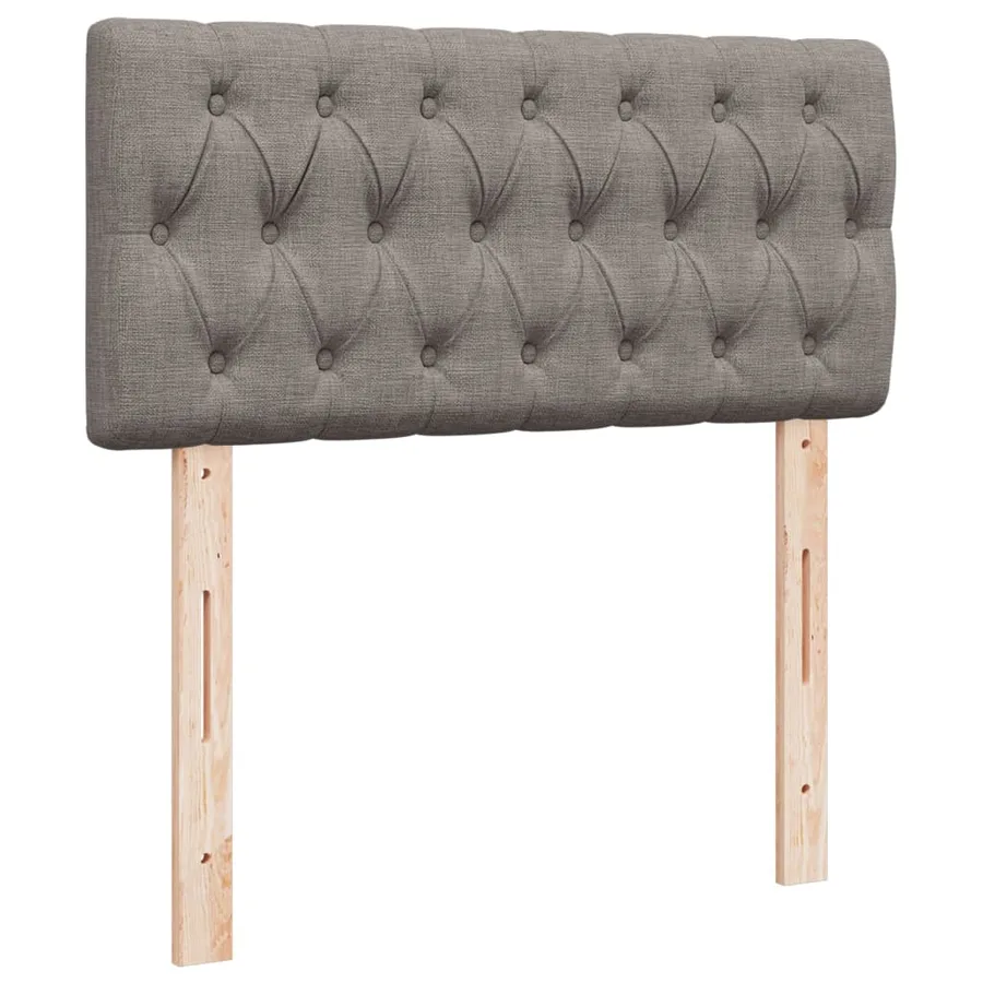 Sommier à lattes de lit avec matelas Taupe 90x200 cm Tissu - 7
