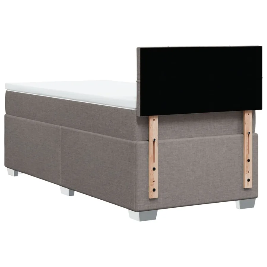 Sommier à lattes de lit avec matelas Taupe 90x200 cm Tissu - 6