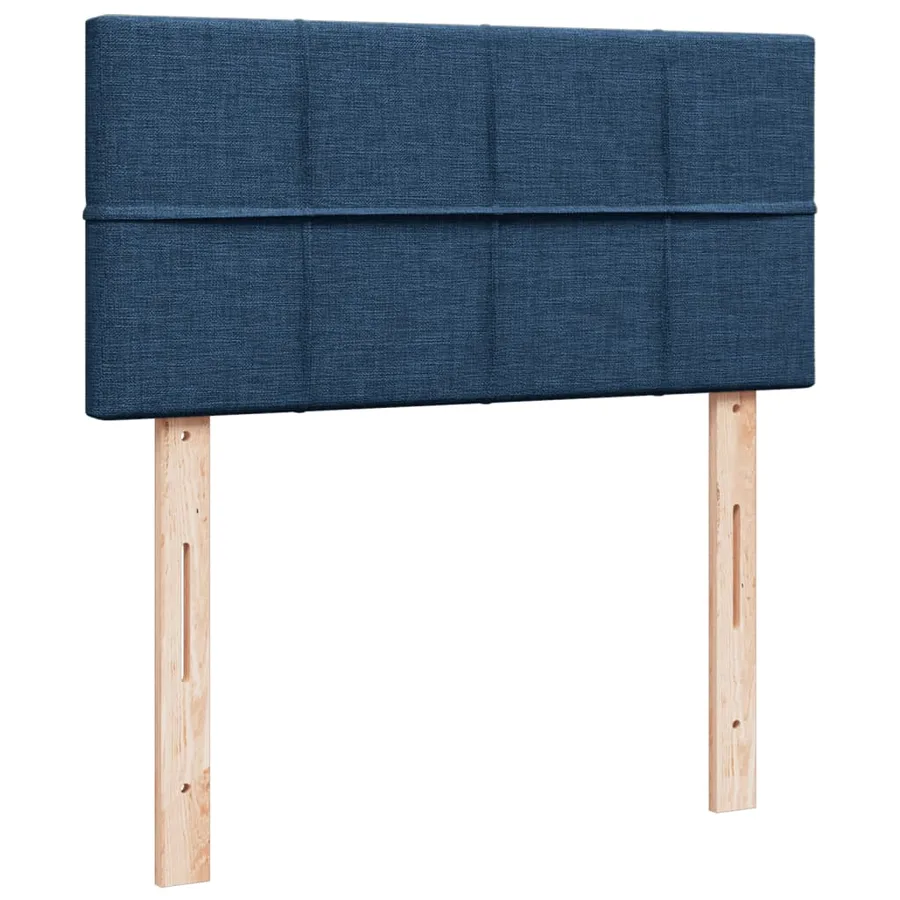 Sommier à lattes de lit avec matelas Bleu 90x200 cm Tissu - 7
