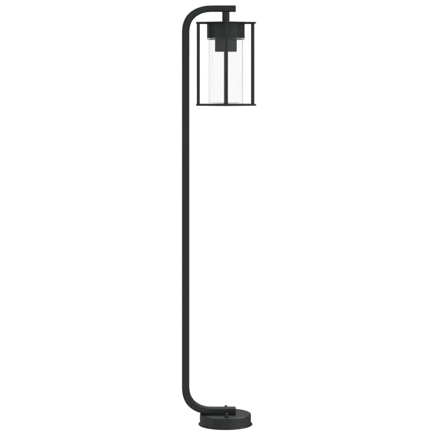 Lampadaires d'extérieur 3 pcs noir 100 cm acier inoxydable - 5