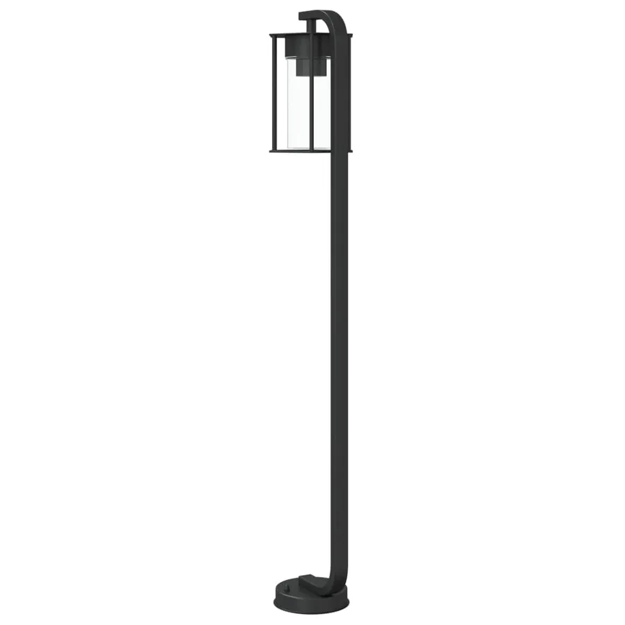 Lampadaires d'extérieur 3 pcs noir 100 cm acier inoxydable - 6